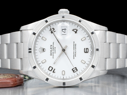 Rolex Date 34 Bianco Oyster 15210 White Milk Arabi